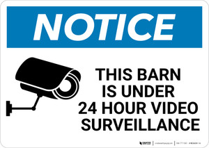 Notice: Video Surveillance with Graphic - Wall Sign