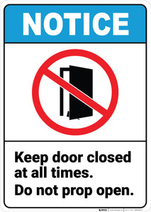 Keep Door Closed Signs Creative Safety Supply