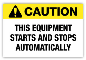 Caution - Equipment Automatic Label Caution - Equipment Automatic Label