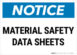 Notice: Material Safety Data Sheets Landscape - Wall Sign