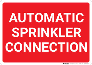 Automatic Sprinkler Connection Red Landscape - Wall Sign