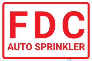 FDC Auto Sprinkler Landscape - Wall Sign
