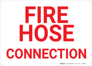 Fire Hose Connection Landscape - Wall Sign