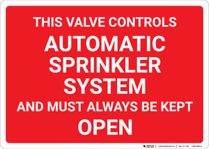 This Valve Controls Automatic Sprinkler System Landscape - Wall Sign