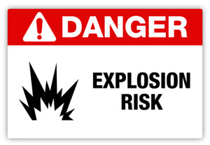 Danger - Explosion Risk Label