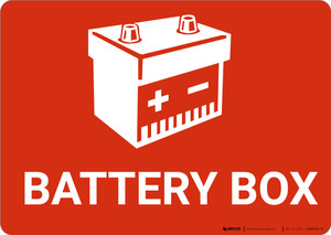 Battery Box with 3D Icon Landscape - Wall Sign