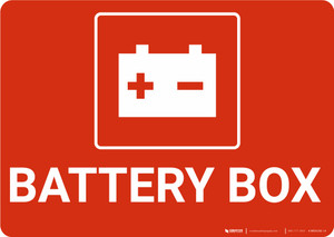 Battery Box with Icon Landscape - Wall Sign