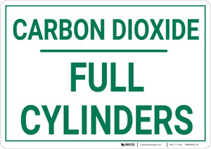 Carbon Dioxide Full Cylinders Landscape - Wall Sign