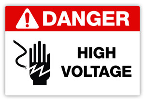 Danger - High Voltage Label Danger - High Voltage Label