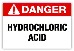 Danger - Hydrochloric Acid Label
