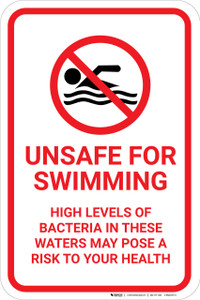 Unsafe For Swimming with Icon Portrait - Wall Sign