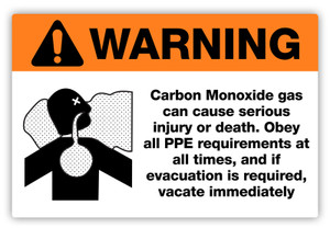 Warning - Carbon Monoxide Label Warning - Carbon Monoxide Label