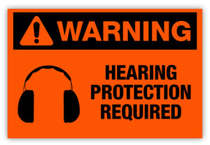 Warning - Hearing Protection Required Label