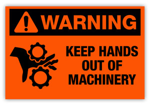 Warning - Keep Hands Out Label Warning - Keep Hands Out Label