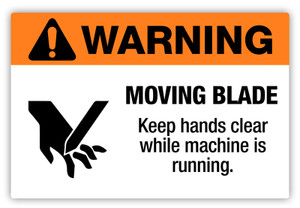 Warning - Moving Blade Label