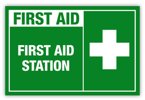 First Aid Station Label First Aid Station Label