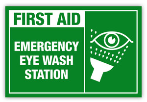 Emergency Eye Wash Label Emergency Eye Wash Label