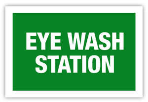 Eye Wash Station Label