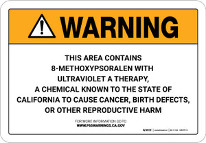 Warning: Prop 65 8 Methoxypsoralen With Ultraviolet A Therapy - Wall Sign