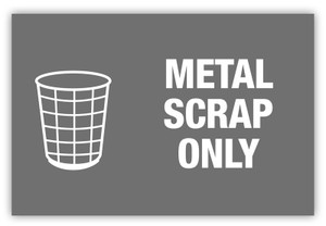 Metal Scrap Only Label Metal Scrap Only Label