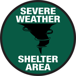 Severe Weather Shelter - Floor Sign