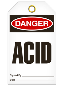 Danger Acid Tags