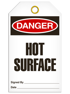 Danger Hot Surface Tags