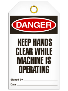 Danger Keep Hand Tags