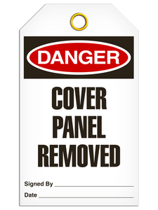 Danger Cover Panel Tags
