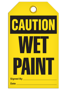 Caution Wet Paint Tags