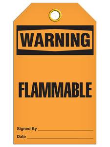 Warning Flammable Tags