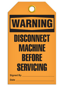 Warning Disconnect Tags