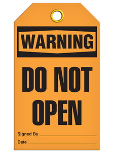 Warning Do Not Open Tags