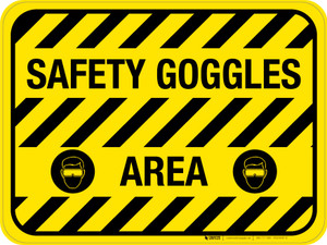 Safety Goggles Required - Floor Sign