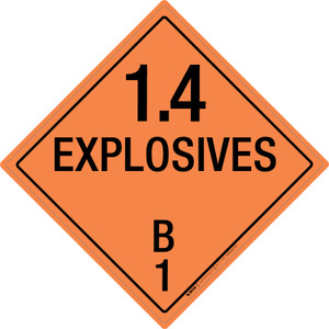 Explosive: Class 1.4 - B - Wall Sign