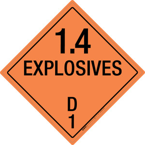 Explosive: Class 1.4 - D - Wall Sign