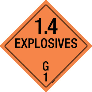 Explosive: Class 1.4 - G - Wall Sign