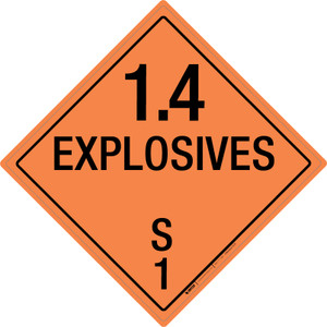 Explosive: Class 1.4 - S - Wall Sign