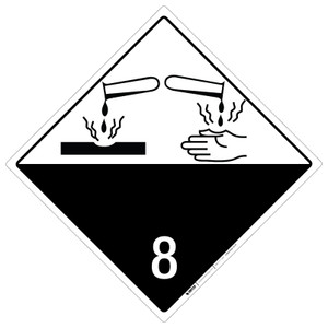 Corrosive: Class 8 Blank - Placard Sign