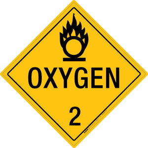Oxygen: Class 2 - Placard Sign