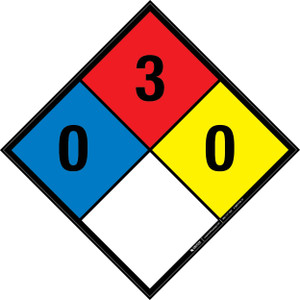 NFPA Diamond 704: 0-3-0 - Wall Sign