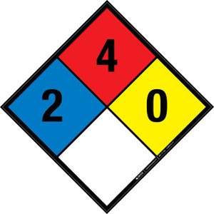NFPA Diamond 704: 2-4-0 - Wall Sign NFPA Diamond 704: 2-4-0 - Wall Sign