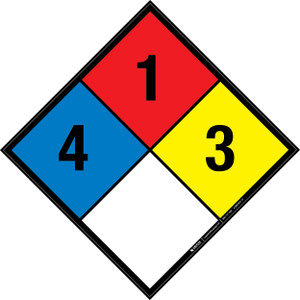 NFPA Diamond 704: 4-1-3 - Wall Sign