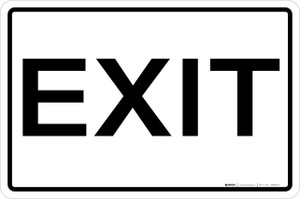 Exit Sign - Aluminum