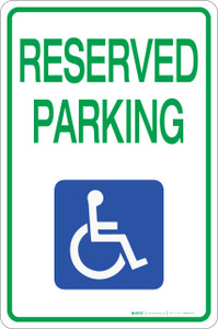 Reserved Parking (Handicapped) - Aluminum Sign