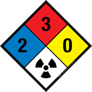 NFPA Diamond 704: 2-3-0 RAD - Wall Sign