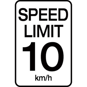 Speed Limit 10 km - Aluminum Sign Speed Limit 10 km - Aluminum Sign