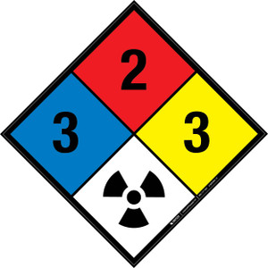 NFPA Diamond 704: 3-2-3 RAD - Wall Sign