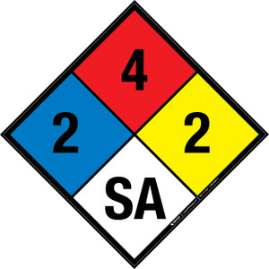 NFPA Diamond 704: 2-4-2 SA - Wall Sign