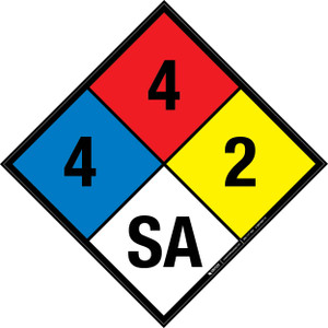 NFPA Diamond 704: 4-4-2 SA - Wall Sign